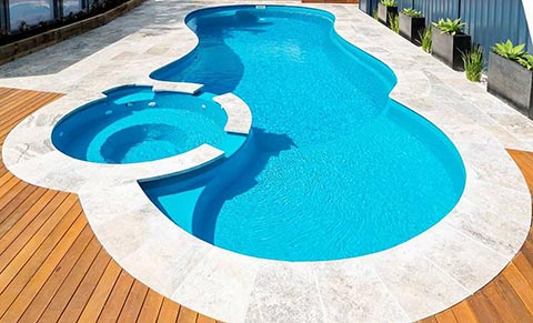 Leisure Pools Allure fibreglass swimming pool design