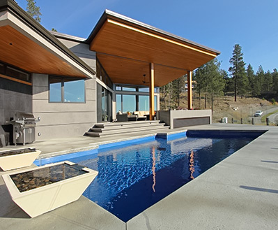 Leisure Pools Granite Colour Bermuda Blue Lifestyle