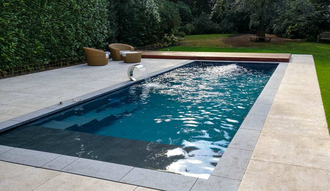 Leisure Pools Cube high water line swimming pool Leisure Pools Cube fiberglass high water line swimming pool