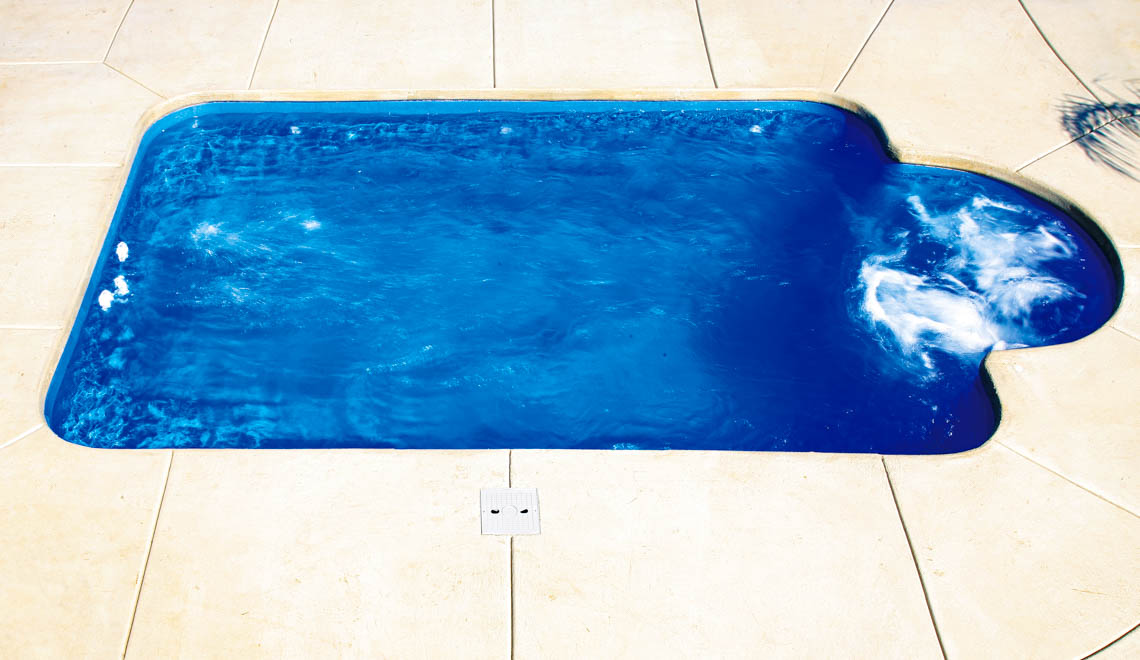 Leisure Pools Courtyard Roman composite fiberglass pool