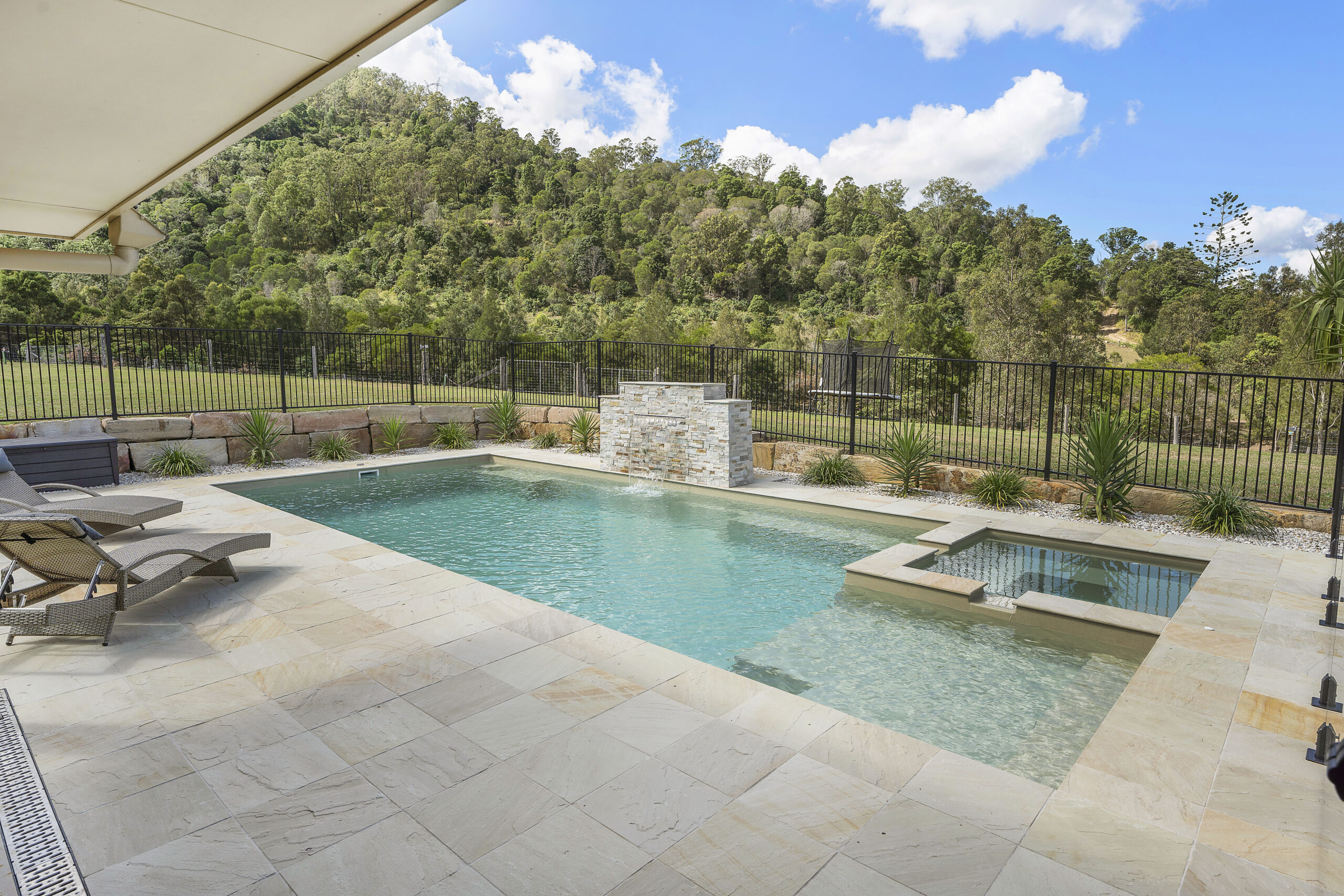 Steps of a Fibreglass Pool