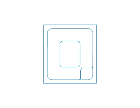 Line Drawing of the Capri Spa - 1.80m x 1.60m