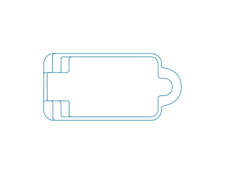 Line Drawing of the Courtyard Roman swimming pool - 6.00m x 3.50m