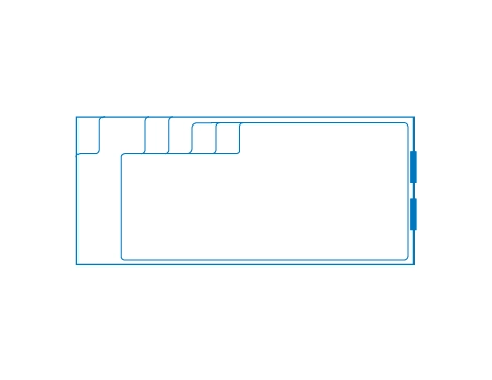 Elite Fibreglass Pool Line Drawing 9.10m x 3.80m