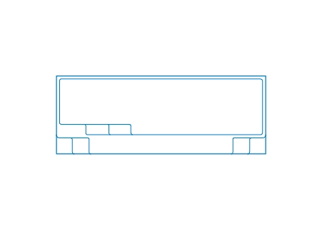 Line Drawing of the Esprit fibreglass pool - 5.70m x 2.25m