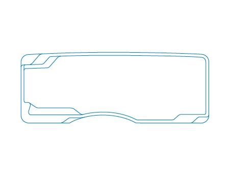 Line Drawing of the Moroccan fibreglass pool - 11.70m x 4.40m