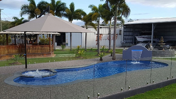 The Allure 12.15m in Sapphire Blue installed in Cairns, QLD