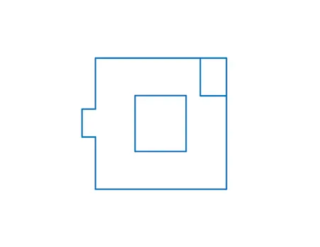 The Amalfi with Spillover spa line drawing