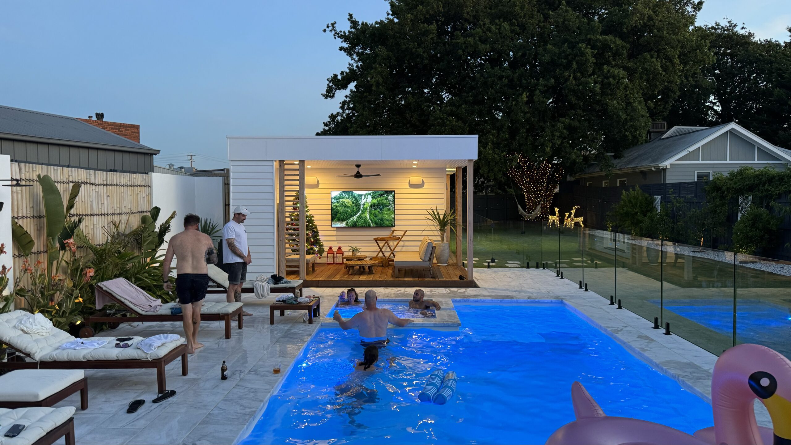 The Absolute 8m Shimmer White NZ Pools Brent and Terri