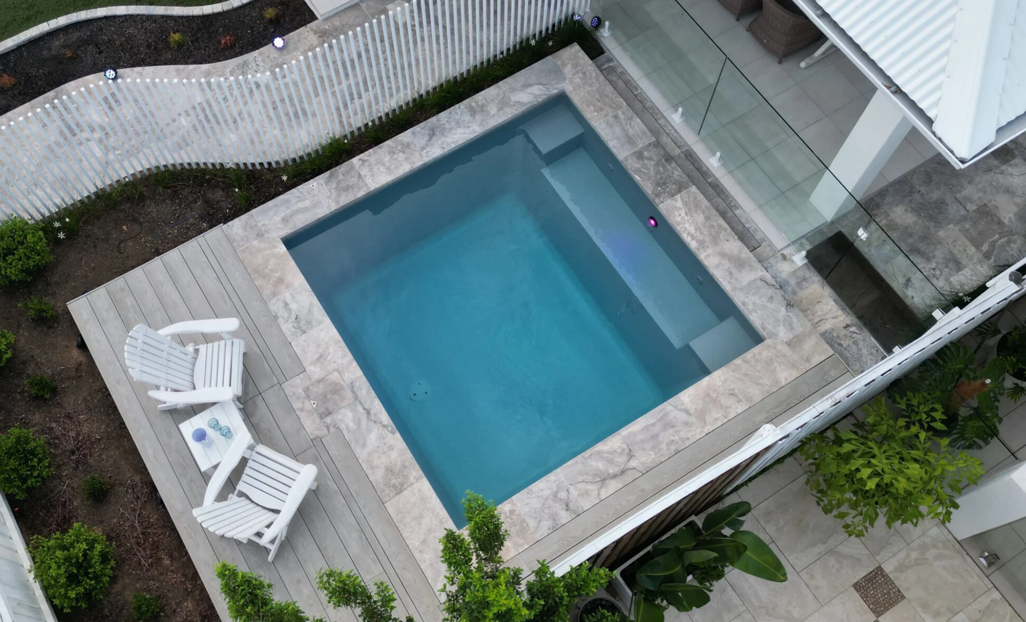 Leisure Pools Platinum Plunge compact fibreglass plunge pool