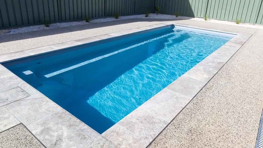 Leisure Pools The Harmony 7.00m Silver Grey GV Unique Pools & Landscaping