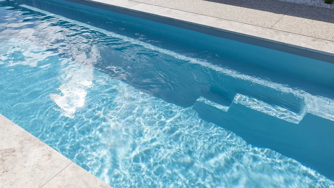 Leisure Pools The Harmony 7.00m Silver Grey GV Unique Pools & Landscaping