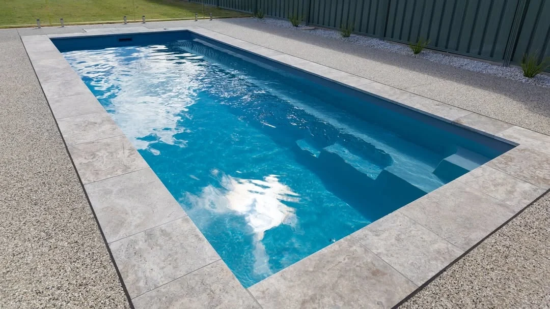 Leisure Pools The Harmony 7.00m Silver Grey GV Unique Pools & Landscaping