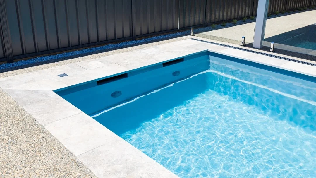 Leisure Pools The Precision 8.05m Silver Grey GV Unique Pools & Landscaping