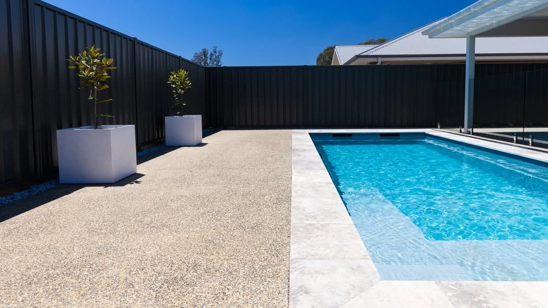 Leisure Pools The Precision 8.05m Silver Grey GV Unique Pools & Landscaping