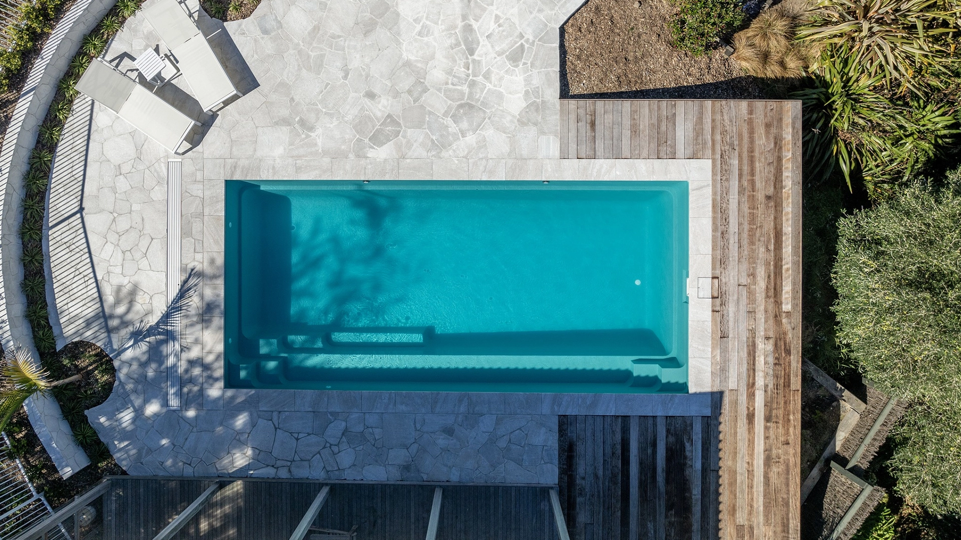 The Reflection 8.00m in Graphite Grey installed by NZ Pools