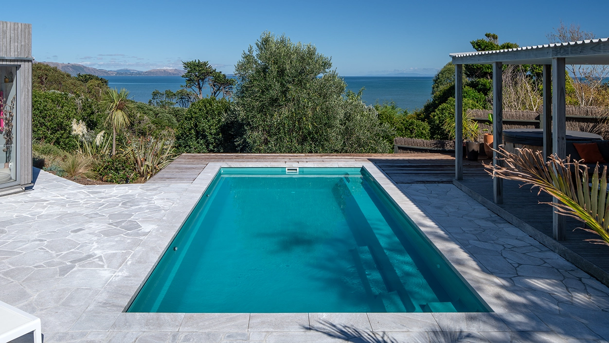 The Reflection 8.00m in Graphite Grey installed by NZ Pools