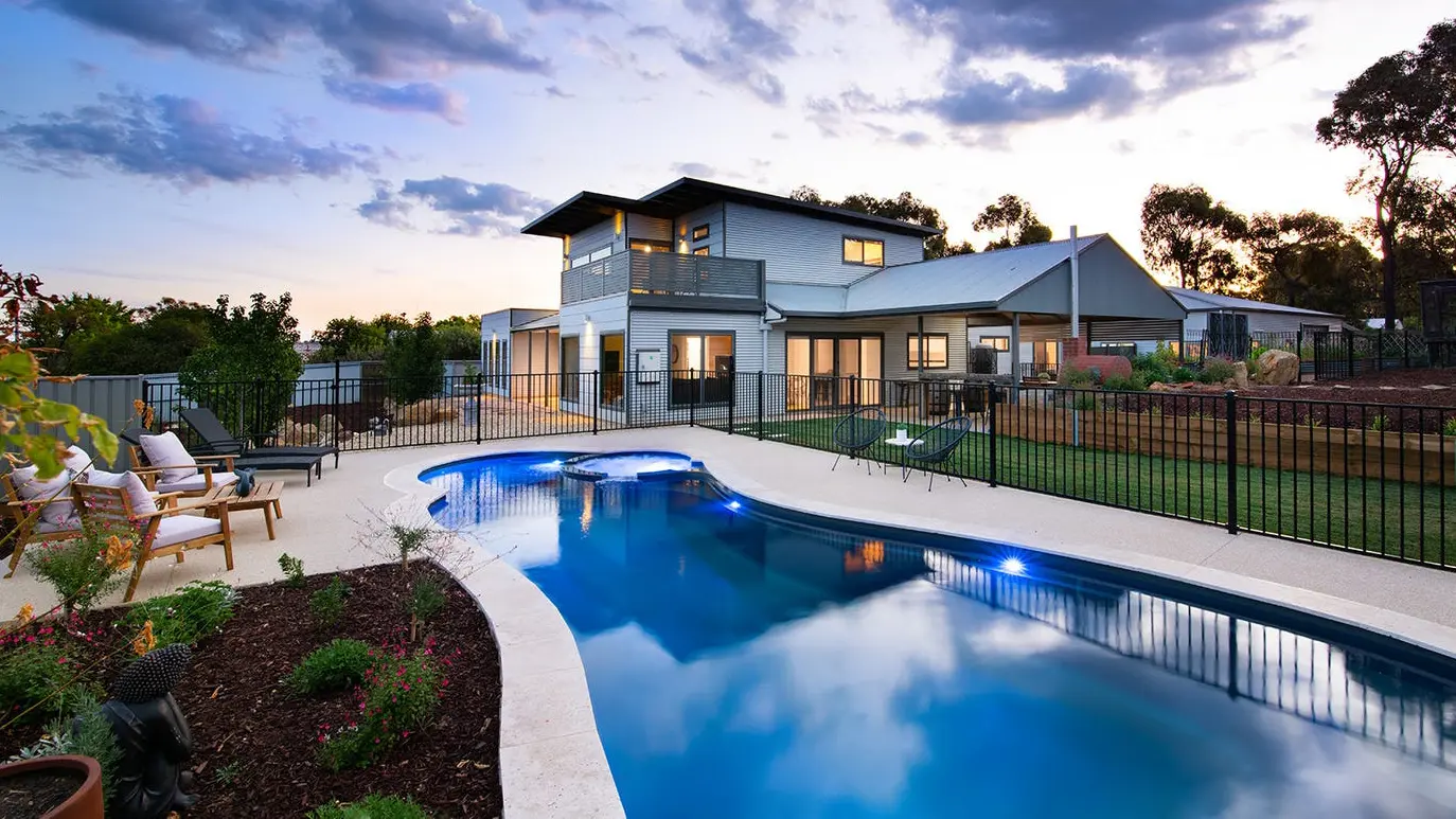 prepare a pool for a cyclone - clean and secure pool area
