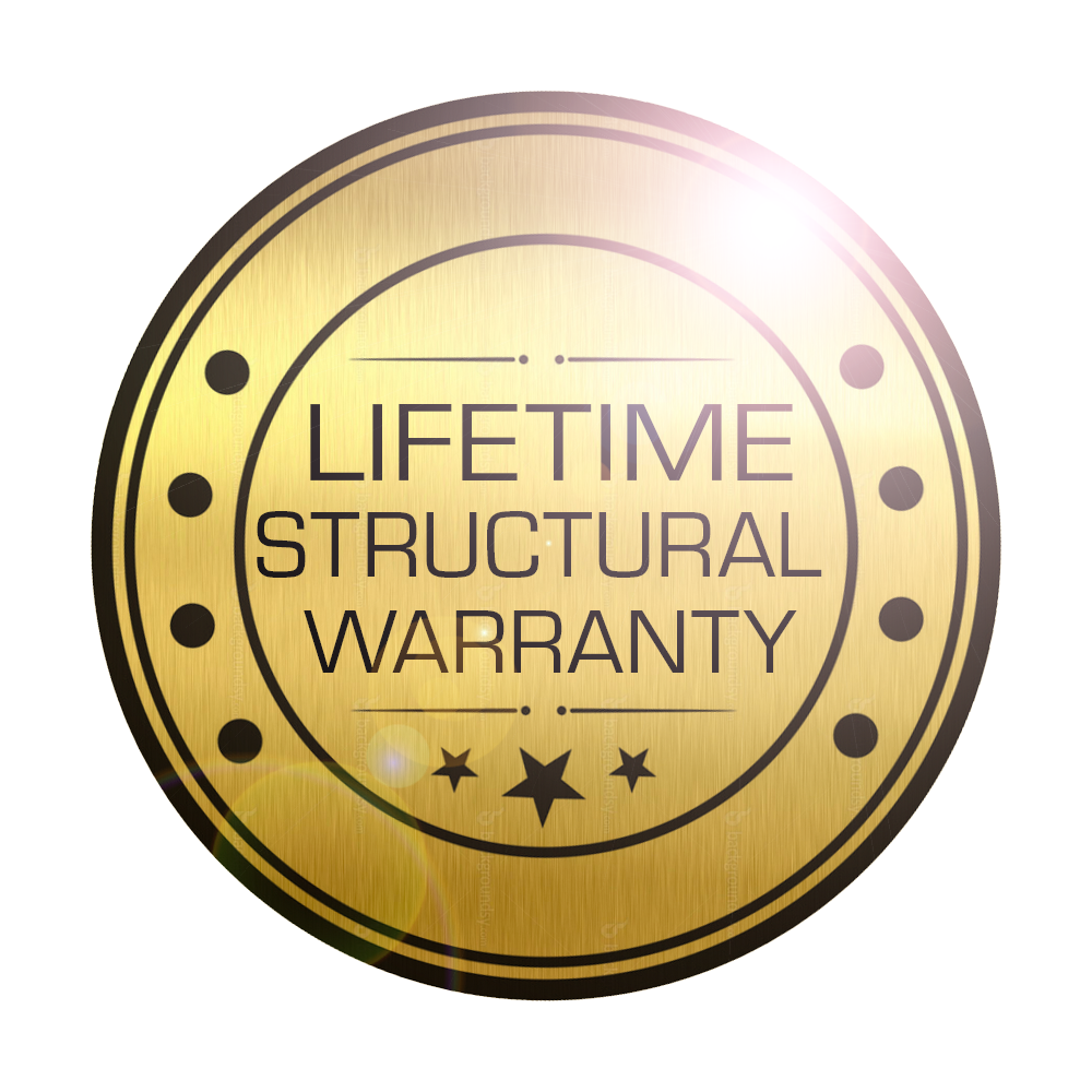 Seal_LifetimeStructuralWarranty Leisure Pools pool warranty protects your fibreglass pools - structural